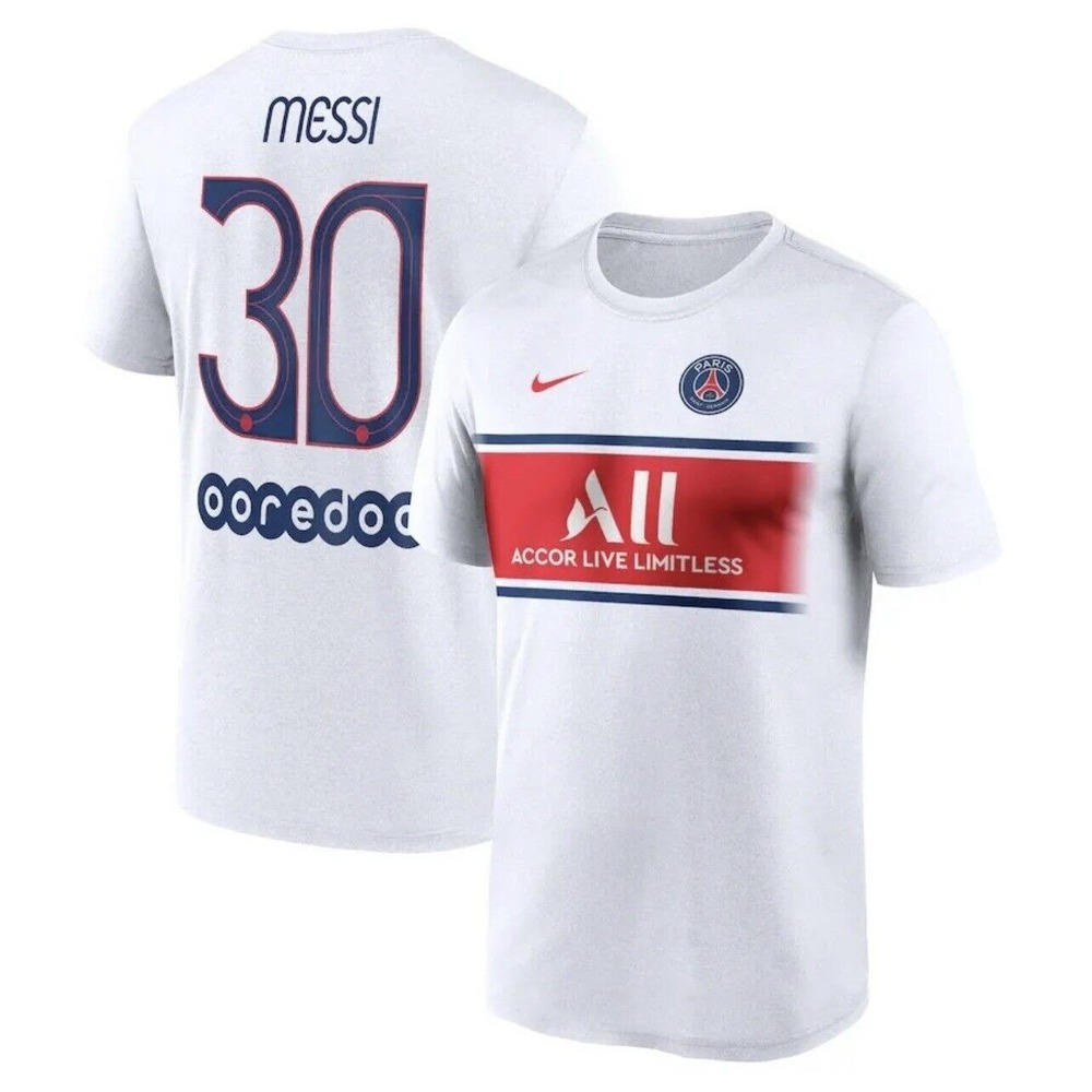 Brand New Lionel Messi Paris Saint-Germain Nike Name & Number Fan Top -White 2XL